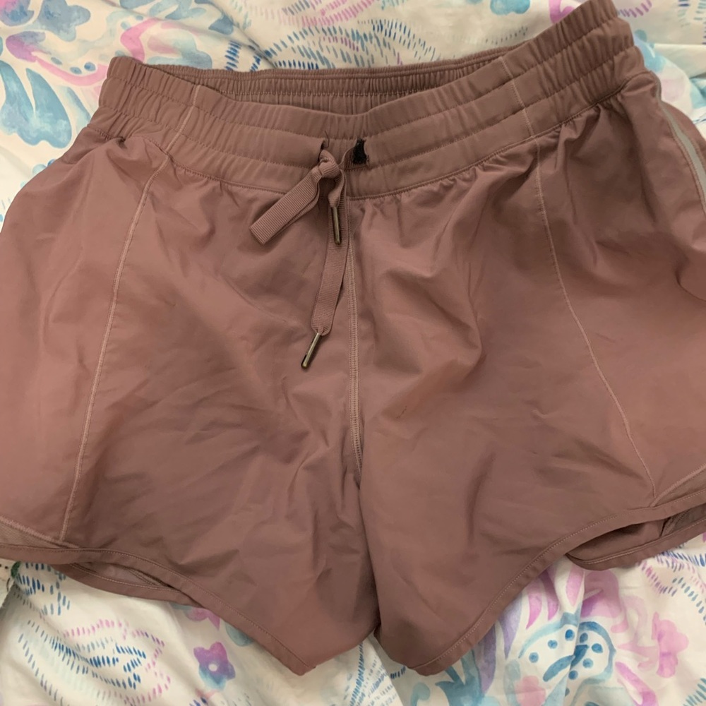 Purple running shorts